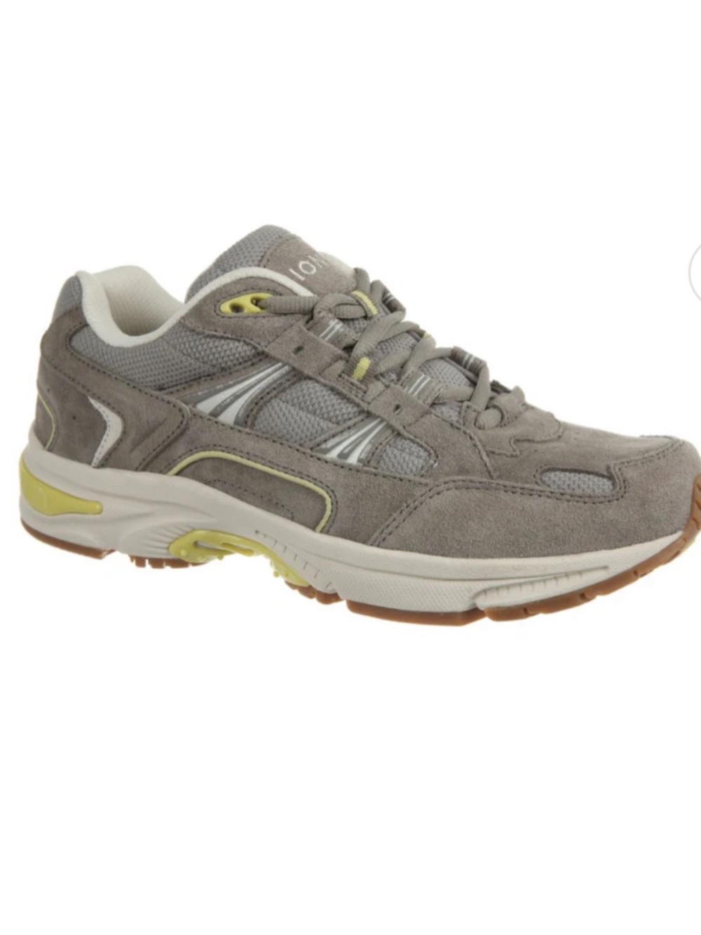 Vionic 23Walk Gray Suede Walking Shoes in Stone Size 8.5